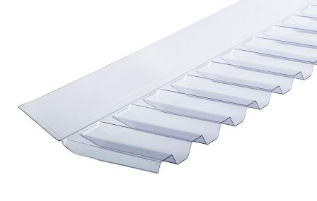 Murinddækning/tagfod PVC til blåtonet trapezplader. Profil 70/16 - 