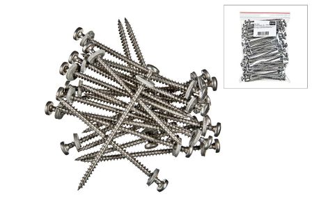 Skrue 5,5 x 120 mm m/borespids og spændeskive - 