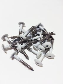 Skrue t/montage alusandwich 4,8x35mm , VE: 100 St. hvid 9003 Til metal m/borespids1, Skive - 