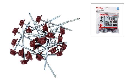 Søm galvaniseret m/pakning 3 x 65 mm. Rød - 