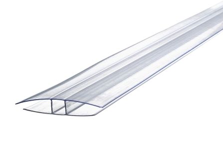 Polycarbonat H-profil - 16 mm. Termoplader - 6000 mm. - 