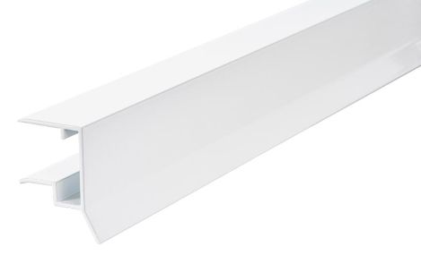 Alu vandnæseprofil - Hvid, til forkant af 16 mm. Termoplader - 