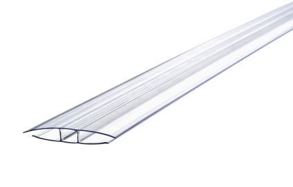 Polycarbonat H-profil - 6 mm. Termoplader - 6000 mm.