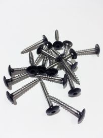 Skrue t/montage alusandwich 4,8x35mm , VE: 100 St. sort 9005 Til metal m/borespids1, Skive