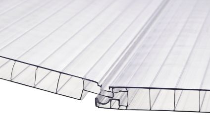 Click-Step termoplader. 16 mm 2-lags polycarbonat. Klar - 5 stk./pk. - 