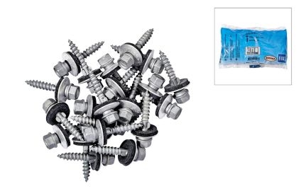 Bundskrue Easy Fit D96. Selvborende skrue med pakning - 100 stk. - 