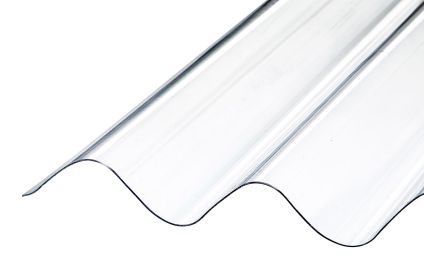 Lysplader PC profil 95/38. Glasklar - 2000 x 950 x 0,8 mm.