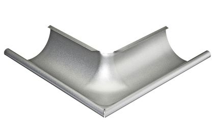 Udvendig gering 90&deg; str. 125. Silver Metallic