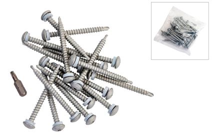 Skrue 5,5 x 90 mm m/borespids og sp&aelig;ndeskive